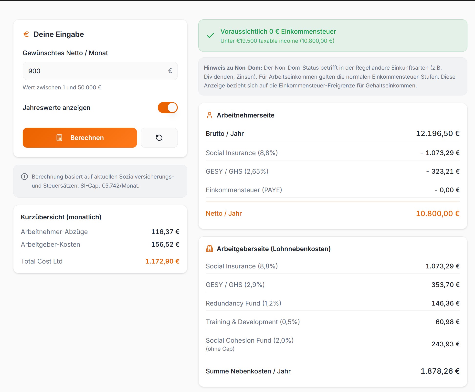 Zypern steuerfreies Gehalt